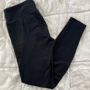 Black Forever 21 Mesh Panel Leggings